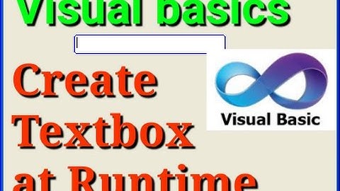 create text box at run time in visual basics || visual basic tutorial