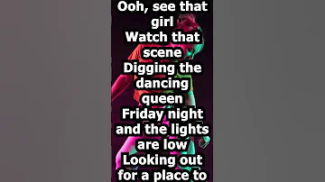 ABBA Dancing Queen Lyrics Scrolling 