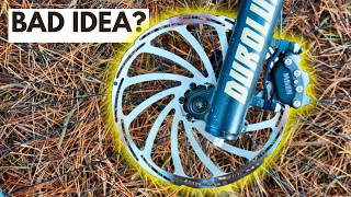 Can MTB Brakes Be TOO Powerful 220mm Rotor Test