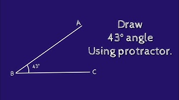 How to draw 43 degree angle using protractor. shsirclasses.