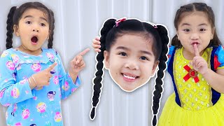annie and suri funny toy stories with costumes for kids