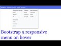 Bootstrap 5 responsive mega menu on hover