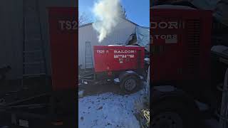 Холодный запуск дизельного генератора #дизельгенератор