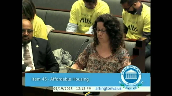 Alice Hogan at the Arlington County Board 09.19.15
