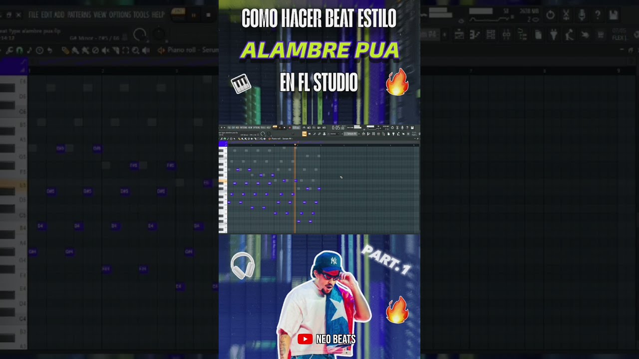 Haciendo Beat Estilo - ALAMBRE PúA - Bad Bunny - En Fl Studio #flp #flstudio #badbunny