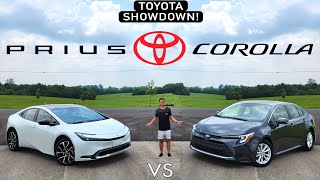 FAMILY FIGHT!  2024 Toyota Prius vs. 2024 Toyota Corolla Hybrid: Comparison