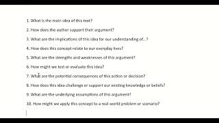 Socratic Questioning Technique
