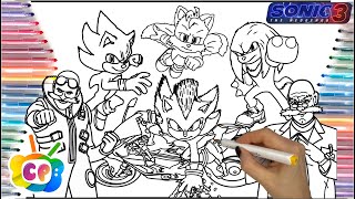 Sonic 3 All Characters coloring Sonic characters Sonic the Hedgehog 3
