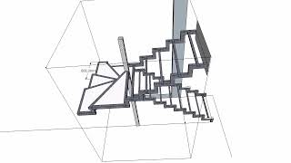 Лестница на ломманых косоурах с поворотом на 180 градусов и поворотными ступенями.+79787556796