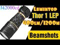 Lumintop Thor 1 LEP|| 400lm &amp; 1200m|| 362000cd|| Beamshot Review!! Amazing!!