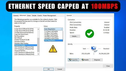 How to fix Ethernet capped at 100 mbps On windows 11
