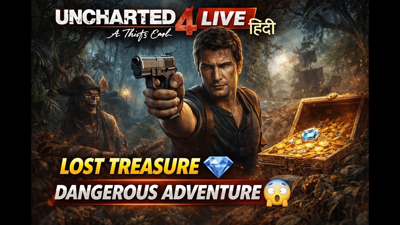 UNCHARTED 4 LIVE 🔥 Lost Treasure Ki Talaash | Hindi Gameplay