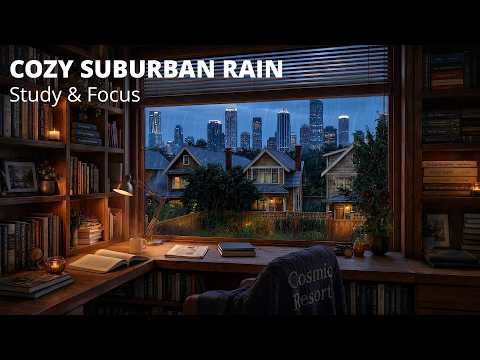 Cozy Rainy Suburban Study Room 🌧️ Focus, Study & Relaxation