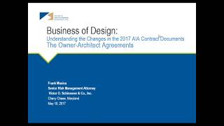 Business Implications for 2017 Changes to AIA Documents: Part 1βB101