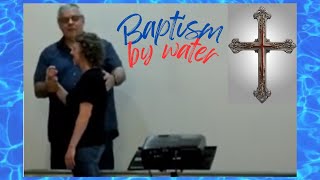 Mary's First Ever Baptism in a Stock Tank!