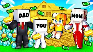 YOU are ADOPTED by the BILLIONAIRE FAMILY in Minecraft!
