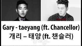 Gary - taeyang (Sun) ft. Chancellor (개리 - 태양 ft 챈슬러) (Color Coded Lyrics ENGLISH/ROM/HAN)