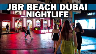 JBR Beach Dubai Nightlife Tour 2024 4K