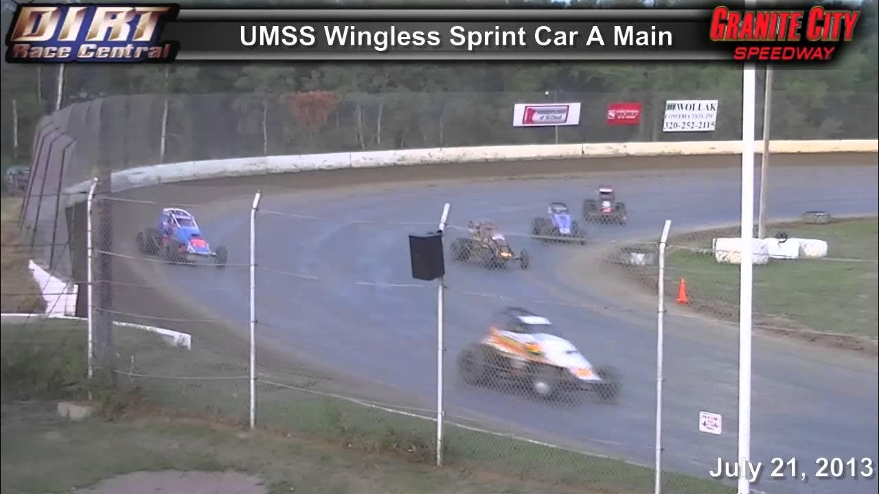 Granite City Speedway 7 21 13 UMSS Wingless Sprint Car Feature YouTube