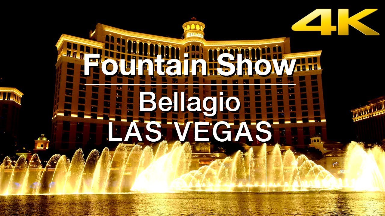 4K Fountain show, Bellagio Las Vegas 2019 - Celine Dion, My heart will go on