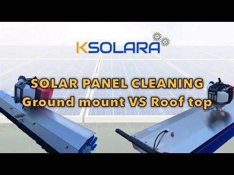 Solar panel cleaning machines - Ground mount cleaning machines VS Roof top cleaning machines