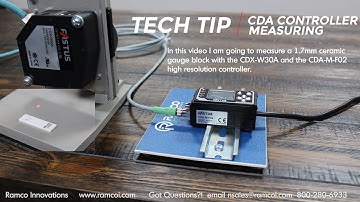 Measuring gauge block with Optex Laser and High Resolution Controller
