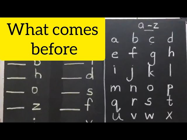 What Letters Can Come Before C