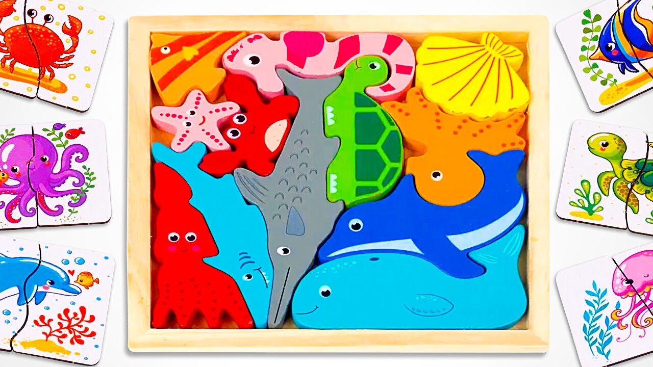 Learn Sea Animal Names with Activity Puzzle | Preschool Learning Video for Kids & Toddlers Learn Sea Animal Names with Activity Puzzle | Preschool Learning Video for Kids & Toddlers