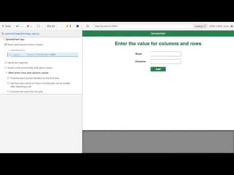 Cypress Testing of Front page