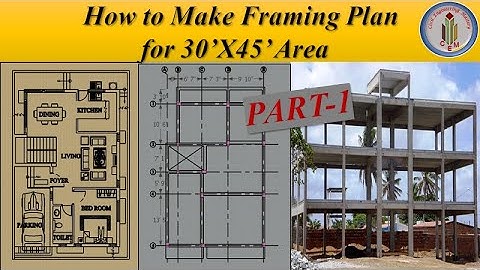 How to make Framing Plan | How to locate column Position | Column grid lines | Beam & Slab layout