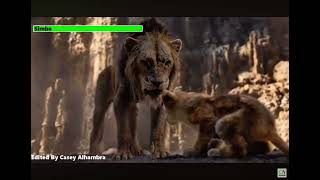 The lion king (2019) hyena chase with healthbars