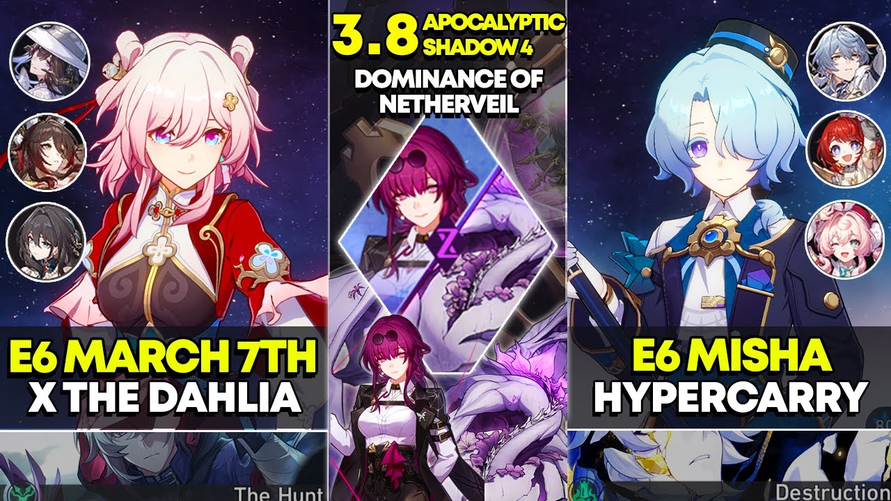 E6 7 марта x Гиперкерри Далия и E6 Миша | Апокалиптическая тень 4 | Honkai Star Rail 3.8