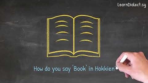How do you say "Book" in Hokkien · Say What You See Video Series