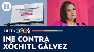 ¡INE va contra Xóchitl Gálvez! Emprenderá acciones jurídicas por usar su logo para espectaculares