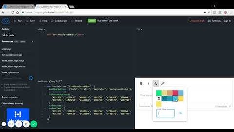 Custom Color Picker in Froala Editor V3 JSFiddle