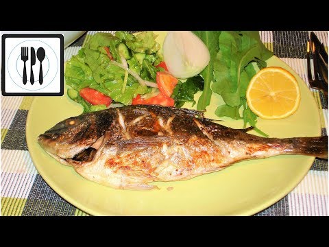 Рыба Дорадо в духовке /гриль/ + Средиземноморский Салат. Вкусный и полезный ужин/Cupra balik firinda