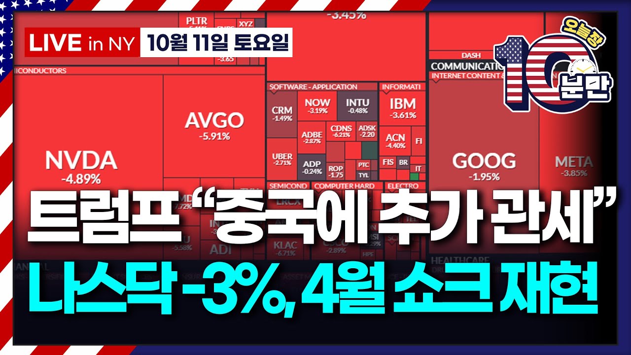 [오늘장 10분만-10월11일] 트럼프 