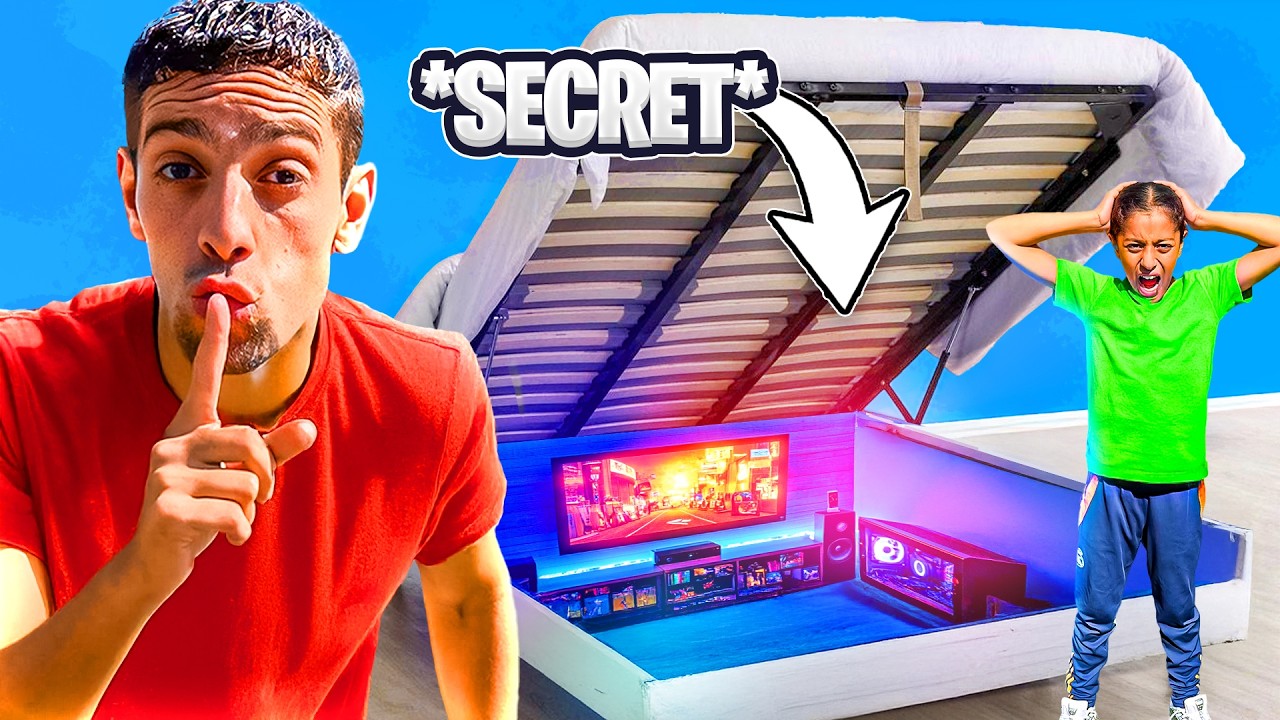 Je construis un CINÉMA SECRET à la maison en 24H !