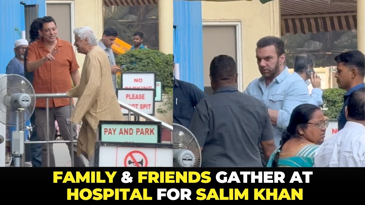 Arbaaz Khan, Sohail Khan & Javed Akhtar Arrive at Lilavati Hospital to Visit Salim Khan