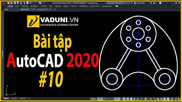 Học AutoCAD cơ bản // Bài tập luyện vẽ AutoCAD 2D cơ bản - Bài 10