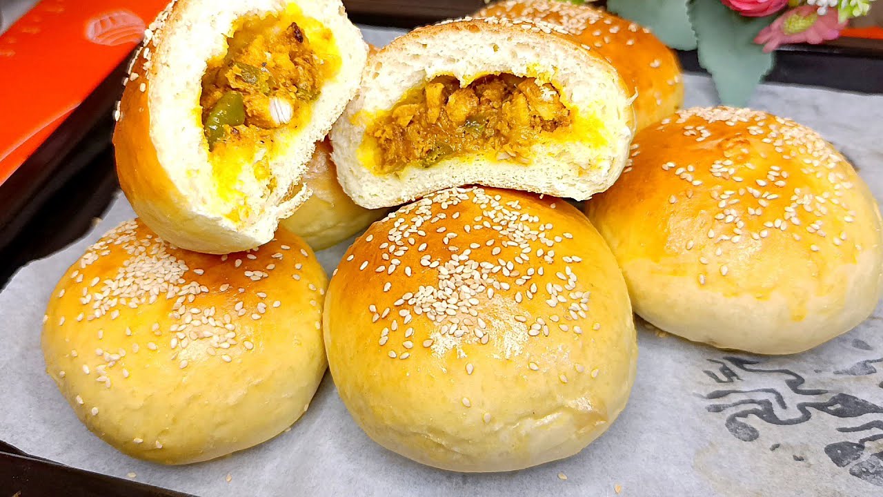 Chicken Tikka Buns | Chicken Tikka Buns Recipe By NA Kitchen.. 