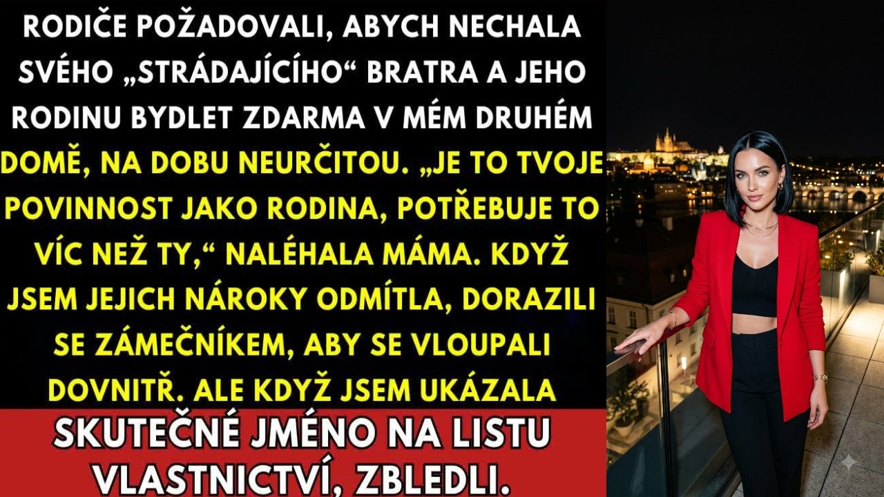Seděla jsem nad maminčinými proslulými lazaněmi, když její hlas pronesl: „Slyšeli jste o Karlovi? Příští měsíc je vystěhují." Věděla jsem, co přijde. Můj bratr, věčné zklamání, potřeboval bydlet....