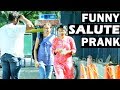 Funny salute prank on girls  pranks in hyderabad  pranks in india  funpataka