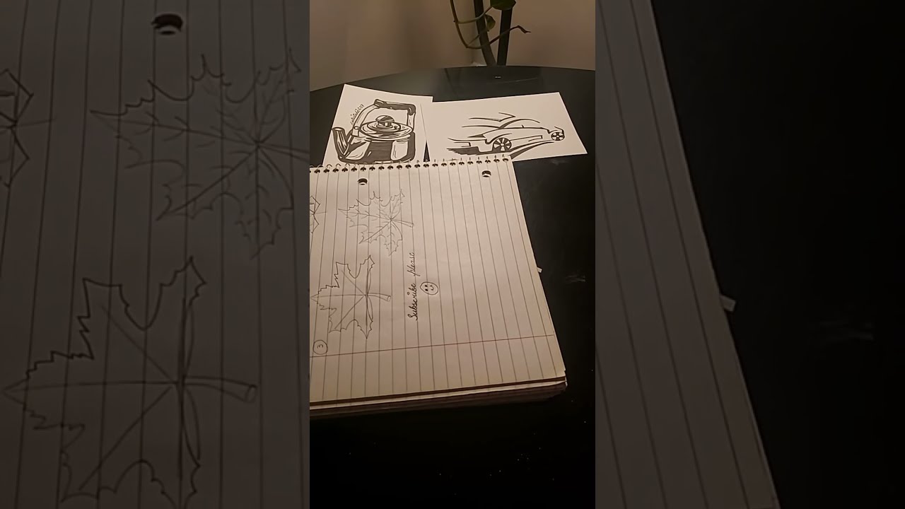 How to draw series day2 | how to draw maple leaf step by step - YouTube