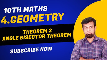10th Maths Chapter 4  Geometry Theorem 3 Angle Bisector Theorem Theorem Tamil Nadu
