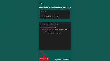 How to shut down your Pc using Python and Java Code #programming #smartphone