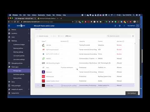 Microsoft Teams Core Admin Settings