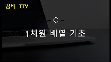 [C] 1차원 배열의 기초 ★밤비와 코딩