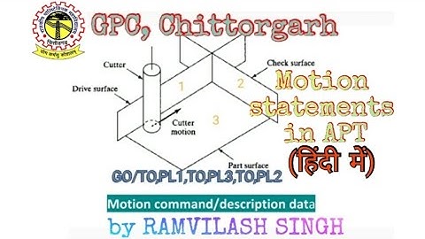 ME304 | Motion statements in APT programming language(in hindi)| unit 8 |Ramvilash singh| lect. ME