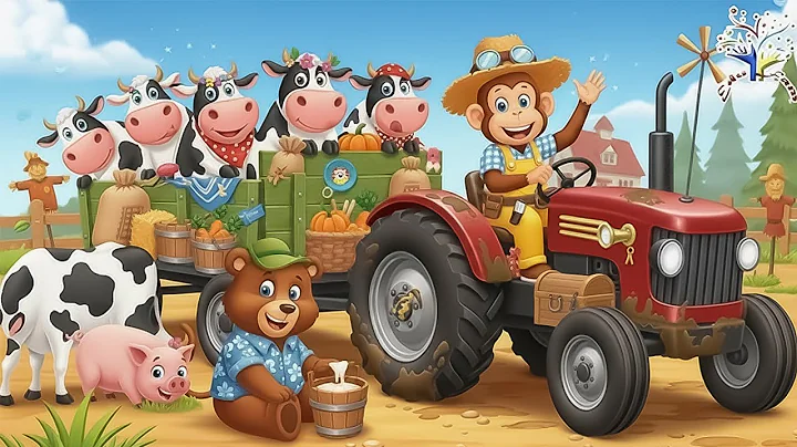 Monkey Farmer Fixes Tractor and Plows Beet Field - Farm Work | Funny Farm🐒